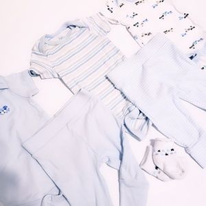 Blue Baby Boy Bundle + Socks
